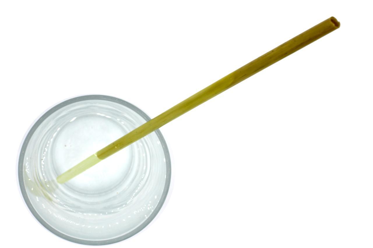 A straw in a glass